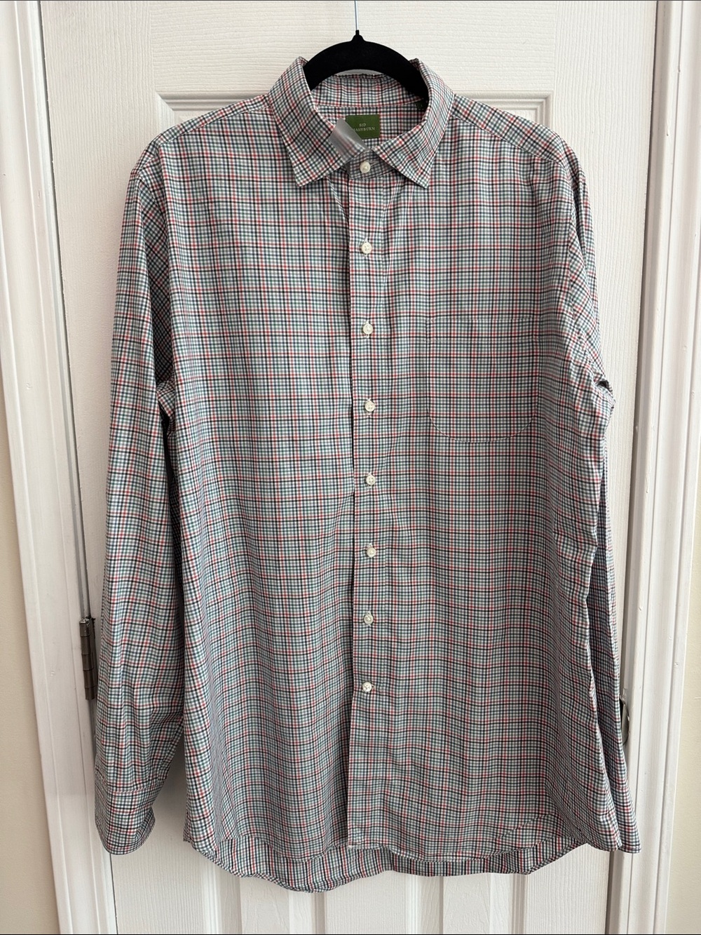SID MASHBURN Plaid Men’s Button Down Shirt Size Large NWOT